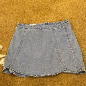 Cute light wash jean skirt, PacSun